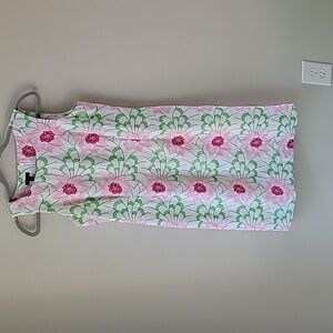 Talbots Linen blend embroidered sheath‎ dress Womens Size 4